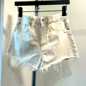 Madewell relaxed denim white shorts SZ 26. Worn.